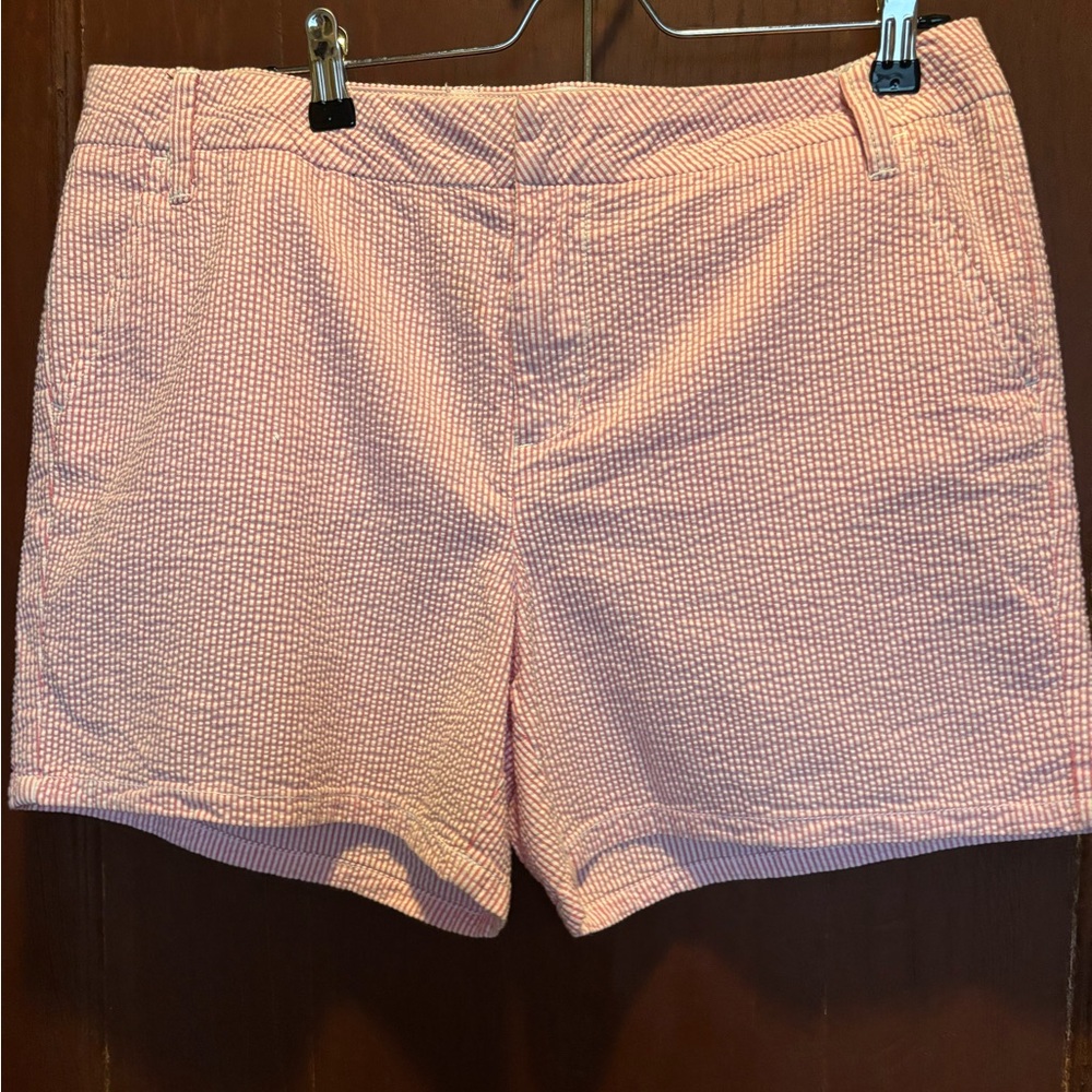 Marc New York Pink-striped Seersucker Shorts for Casual Elegance